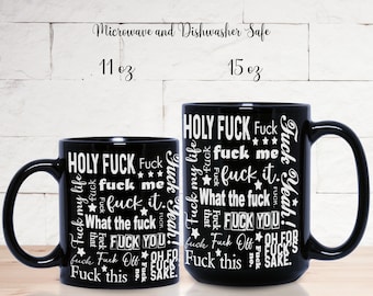 F*ck Mug--Funny Cuss Mug--Swear Word Mug--Bring a Smile When Life Gets You Down--Coffee Humor