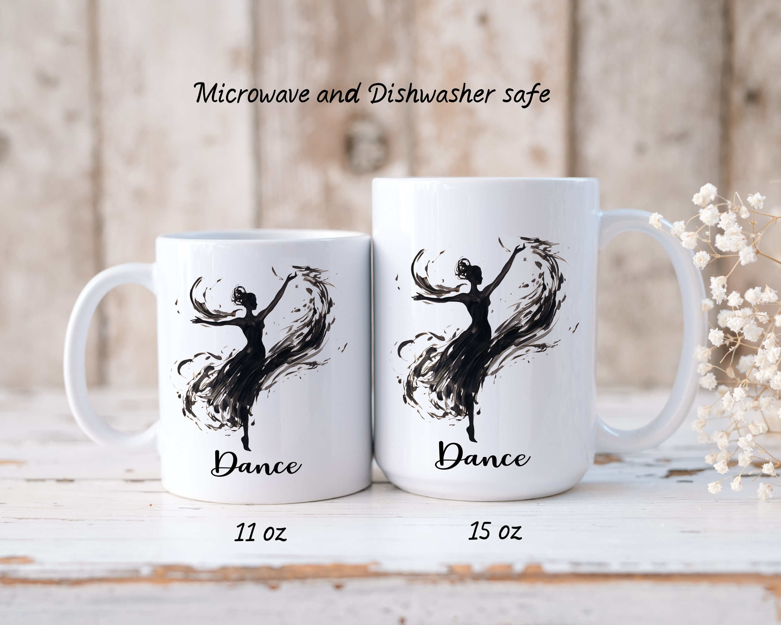 Dance Coffee Cup--11oz or 15 Oz White Ceramic Coffee Mug for Dancers - Etsy