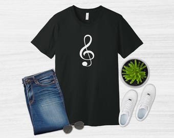 Treble Clef T-shirt, Music Shirt, Guitar Player, Music Teacher, Musician T-Shirt, Piano Player, Musician Gift, Teacher Gift, Pianist, Music