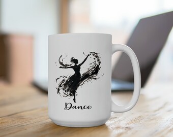 Dance Coffee Cup--11oz or 15 Oz White Ceramic Coffee Mug for Dancers - Etsy