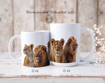 A Pride of Lions White Ceramic Mug 11 oz or 15 oz