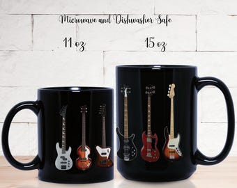 Bass Guitar Mug, Bass Guitar Gifts, Musician Mug, Music Teacher Gift, Guitar Gift Ideas, Bass Player, Guitar Teacher Gift, Musician Gift