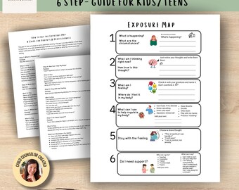 Anxiety Exposure Map for Kids | Student Anxiety Resource | Classroom Anxiety Support | School Counselor Tool