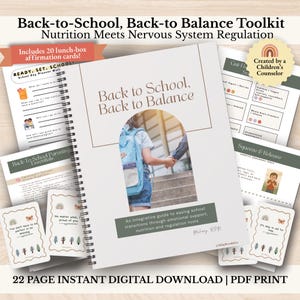 Back to School Anxiety Toolkit for Kids | Calm Down Corner Printables | Emotional Regulation Worksheets for Classroom & Home