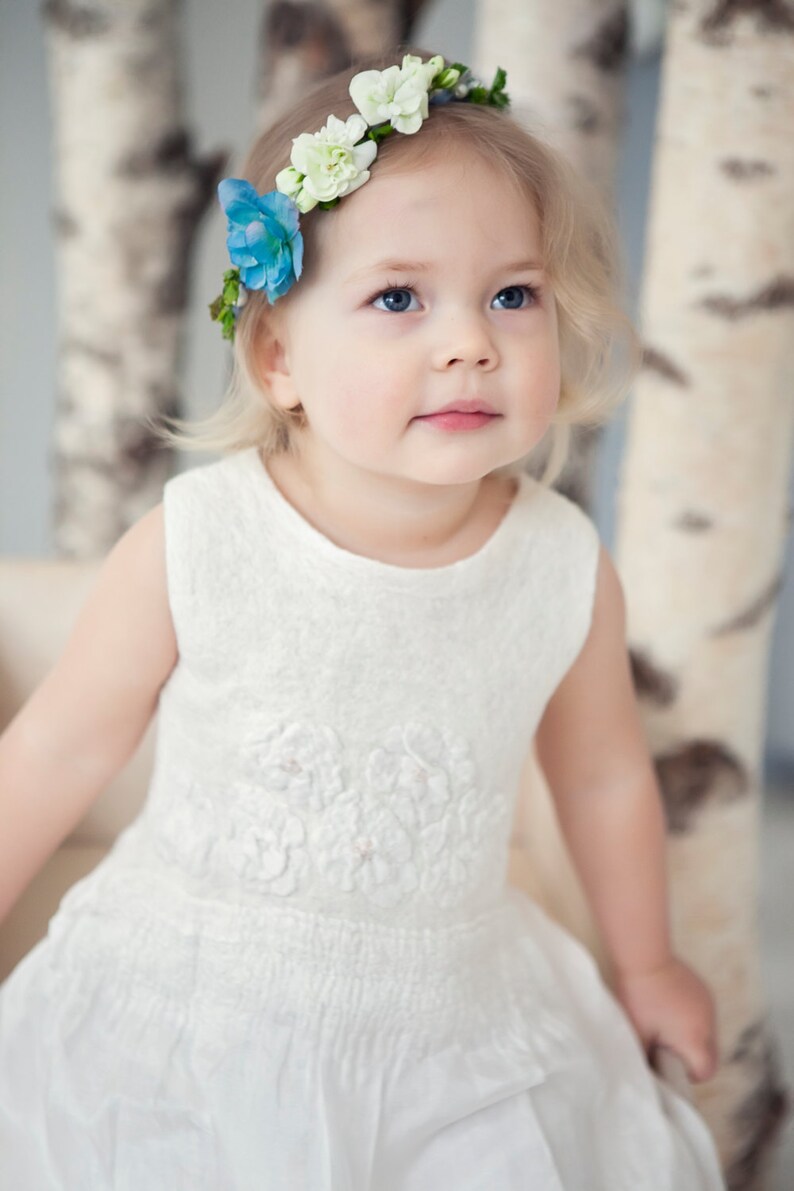 baby girl dress white silk dress Flower girl dress blessing dress dress to ORDER Christening dress spring dress Baptism dress