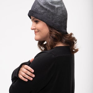 Felted wool hat from merino wool designer cap, warm winter accessory for woman, Great gift idea image 4