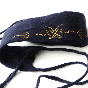 Womens gift Gift for her Felted Headband felt wool head bead original Gift idea size universal warm accessory image 5