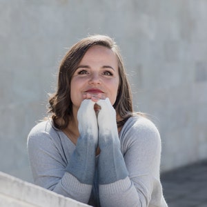 Felted arm warmers from merino wool, original gift idea for women