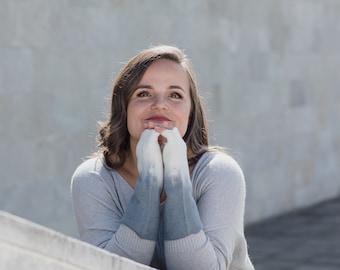 Felted arm warmers from merino wool, original gift idea for women