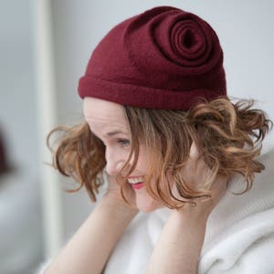 Felt wool hat, felted hat, merino wool hat, warm hat, woman hat, original accessory, gift idea, wool felt hat, Hat to order, winter hat