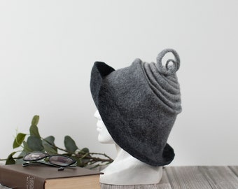 Felt hat from wool Boho Fairy Hat M size Ready to send