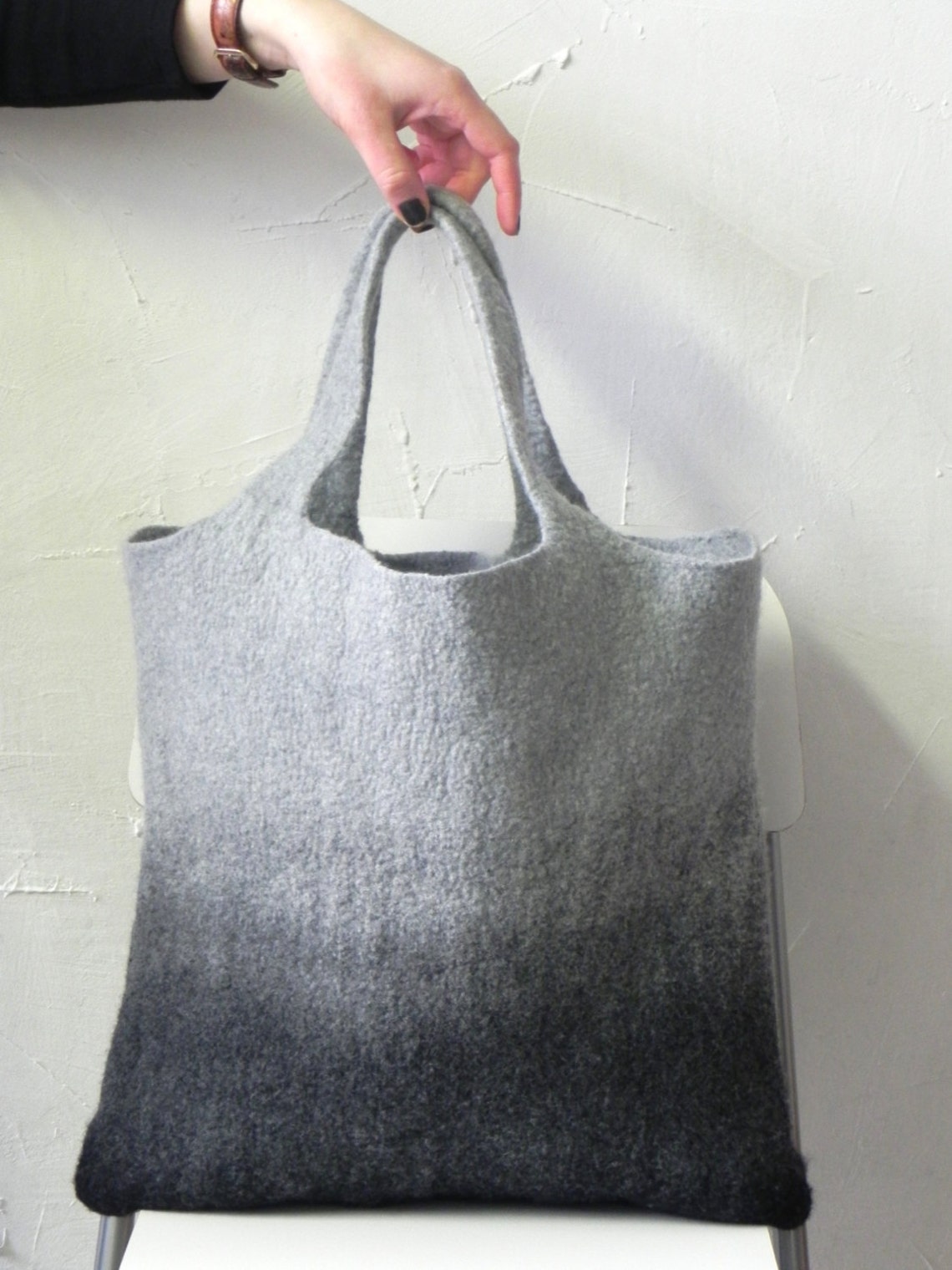Tote Bag Felted Tote Bag Large Tote Wool Bag Everyday Tote Etsy