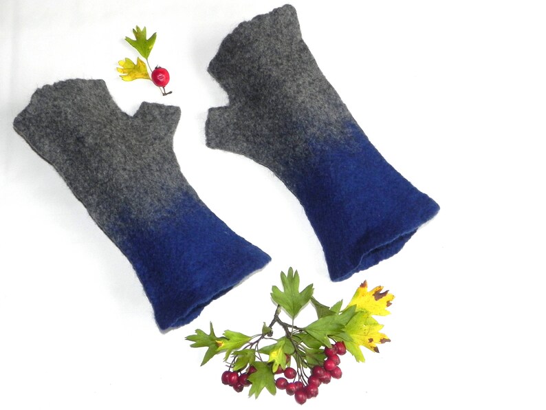 Felted Gloves Felt Gloves Wool Gloves Arm Warmers Merino Etsy