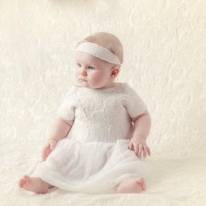 Baptism dress, baptism dress for baby girl, christening outfit, baby dress, Christening Dress-size 0m-9m image 3