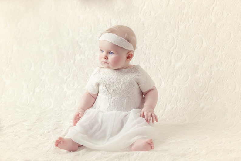 Baptism dress, baptism dress for baby girl, christening outfit, baby dress, Christening Dress-size 0m-9m image 3