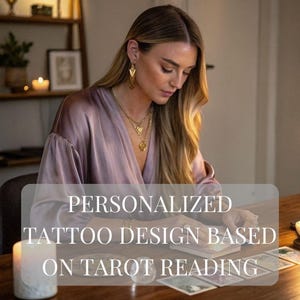 Gepersonaliseerde tattoo-ontwerp | Mystieke kunst op maat op basis van je tarotlegging en astrologie