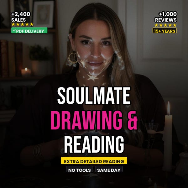 Psychic Soulmate Drawing & Reading | Future Partner Portrait | Same Hour Clairvoyant PDF
