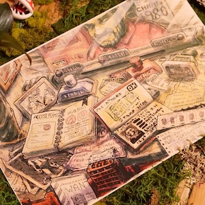 Gloria ad Arstotzka - Illustrazione ad acquerello e inchiostro di Papers Please - Poster di un gioco indie