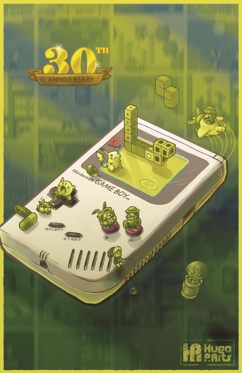 Gameboy 30th Anniversary Illustration - Isometric Diorama Illustration ...