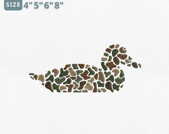 Duck Hunting Camo Embroidery File, Camouflage Duck Hunter Outdoor Embroidery Design, Gifts For Hunters, Instant Download