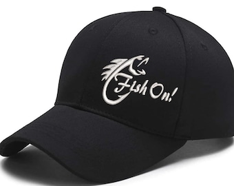 Fish On Bass Hook Embroidery File, Largemouth Bass Fish Hook Hat Embroidery Design, Fisherman Angler Gift, Gifts For Dad, Instant Download