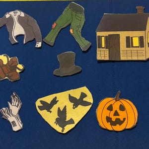 Felt Board Story Set – The Little Old Lady Who Wasn’t Afraid of Anything | SLP Story Retell Props | Speech Therapy Manipulatives