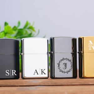 Engraved Groomsmen lighters,Custom Lighter With Case,Groomsmen Gift,Monogram Lighter,Groomsmen Proposal,Gift for Men,Anniversary Gift