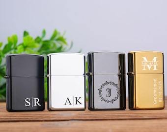 Engraved Groomsmen lighters,Custom Lighter With Case,Groomsmen Gift,Monogram Lighter,Groomsmen Proposal,Gift for Men,Anniversary Gift