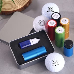 Golf Ball Stempel Box, Golfball Stempel Box, Golfball Marker Box, Golfball Marker Box, Golf Zubehör, Weihnachtsgeschenke für Männer Vater
