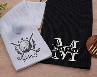 Personalized Embroidered Golf Towel: Microfiber Golf Gift