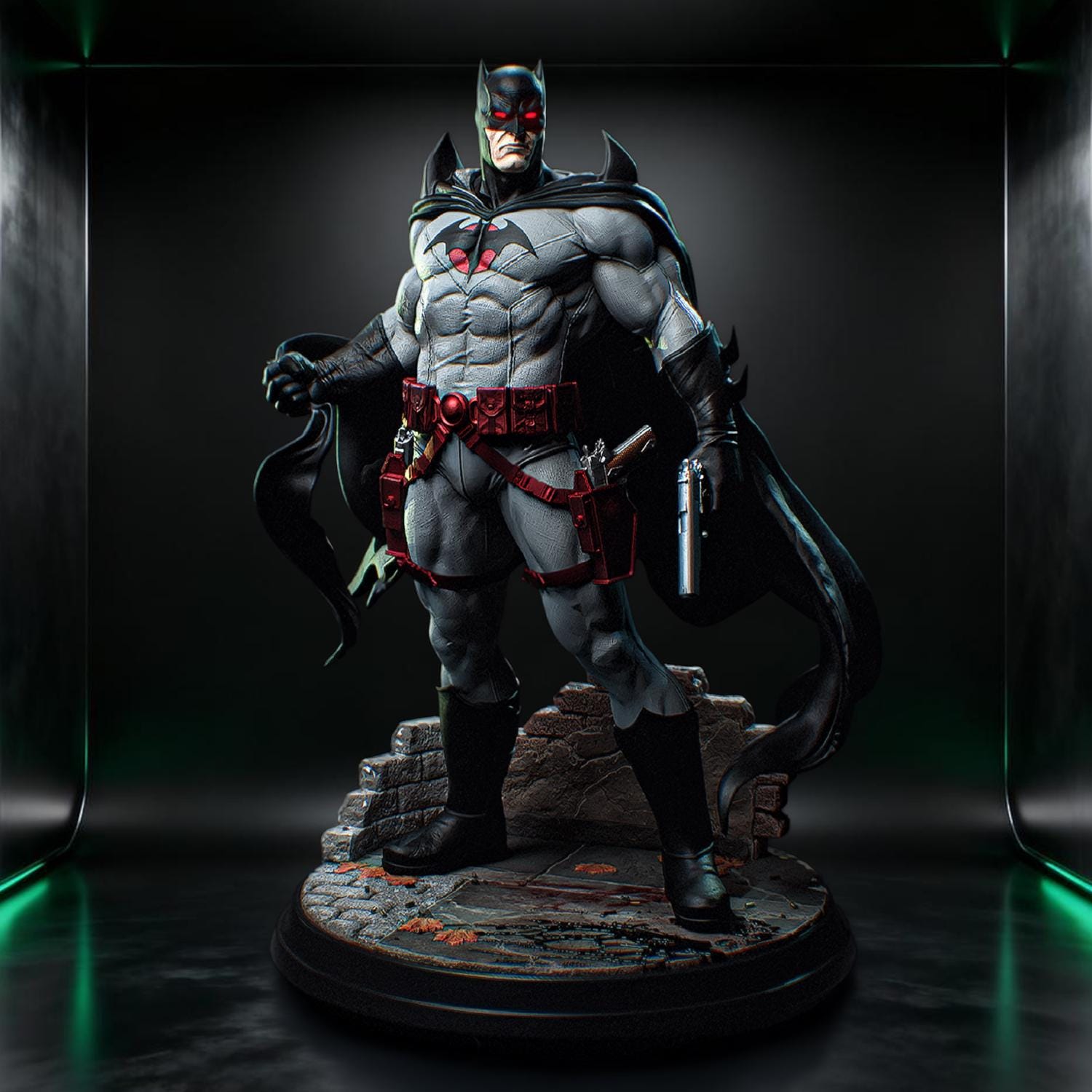 Dark Vigilante Warrior Fanart STL Statue | 1/7 Scale | Stealth Pose on ...