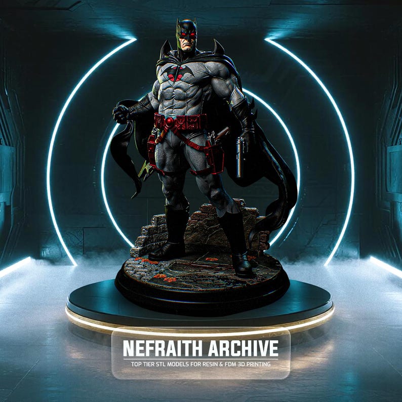 Dark Vigilante Warrior Fanart STL Statue | 1/7 Scale | Stealth Pose on ...