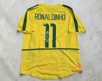 Ronaldinho #11 Brazil Signed Soccer Jersey w/ COA - Soccer Memorabilia (Read Description)