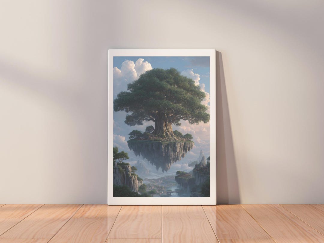 Giant World Tree Art Print, Surreal Fantasy Decor (digital Download) - Etsy