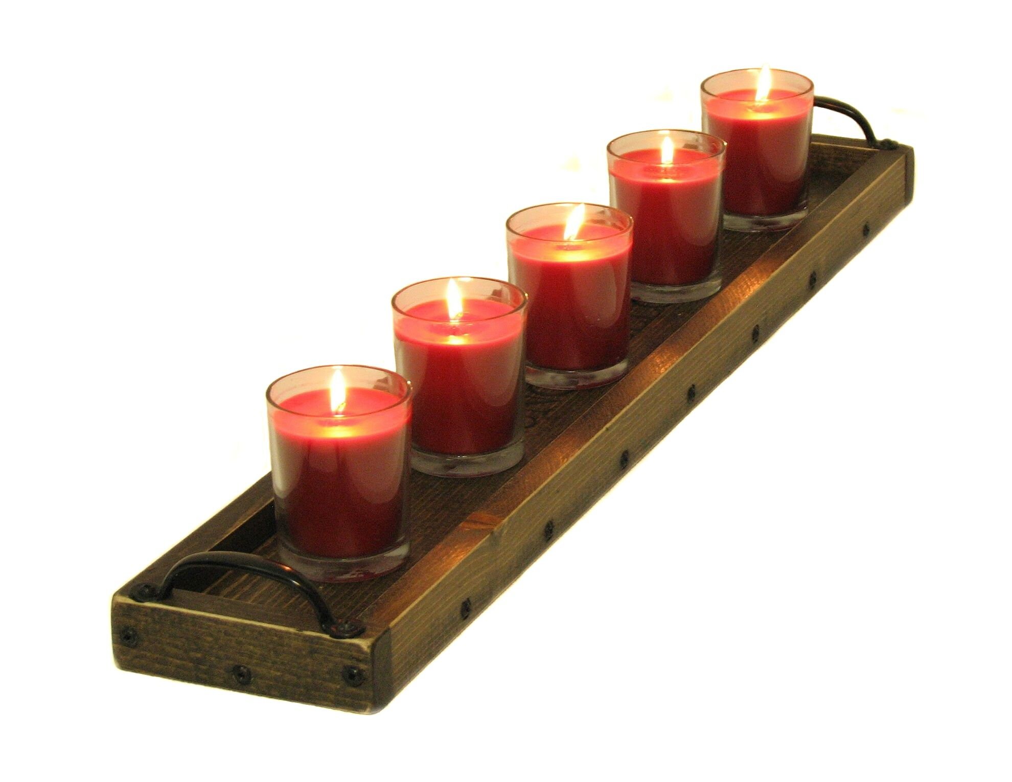 Wooden Candle Tray Narrow Wood Tray Table Candle Tray Long Etsy