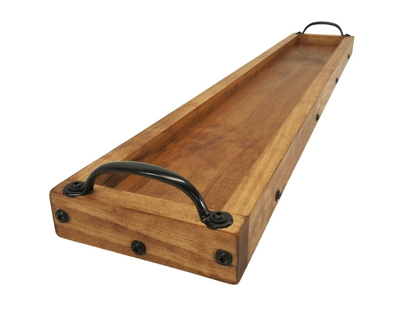 Long Wooden Tray Dining Table Centerpiece Candle Tray Etsy