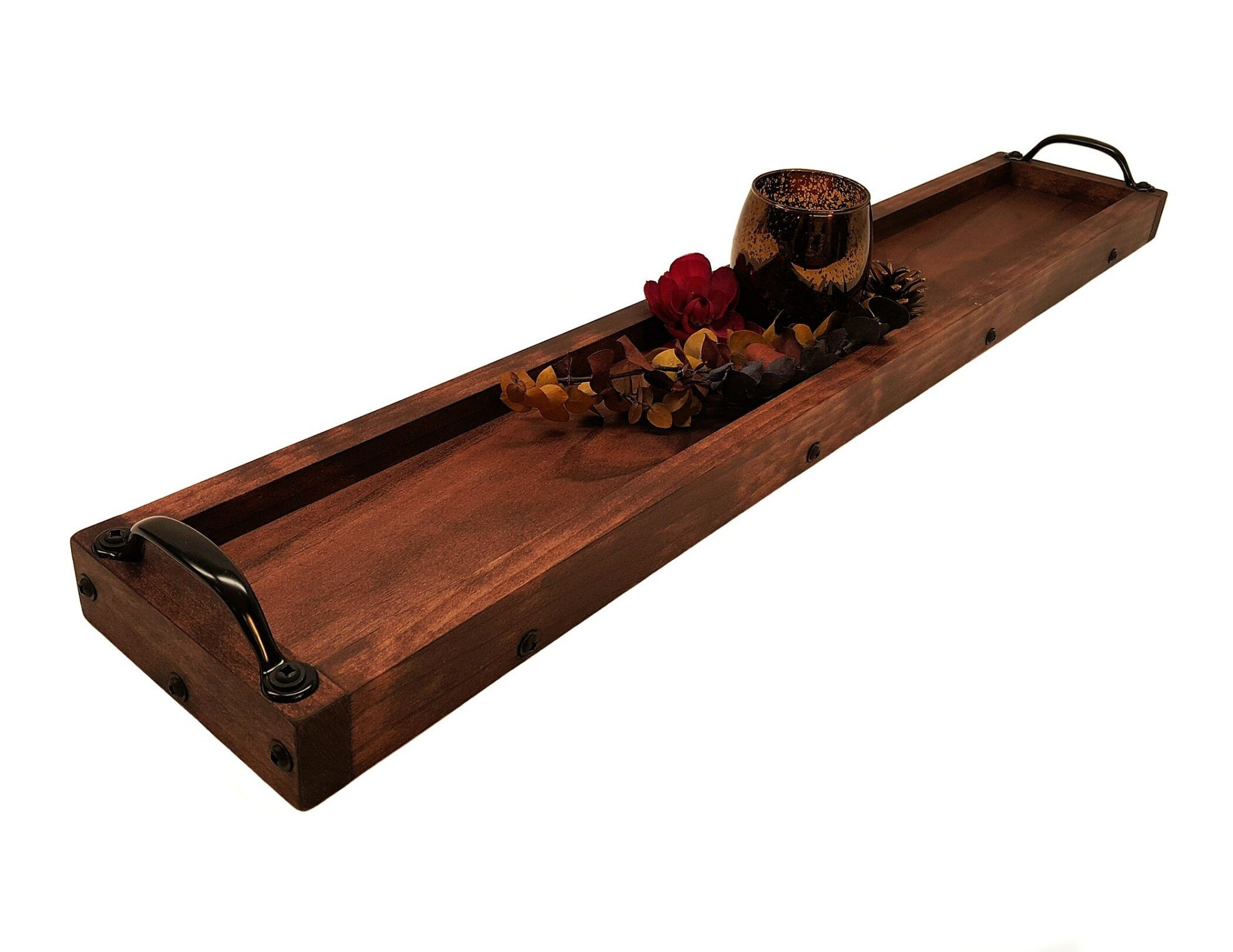 Long Wooden Tray Long Narrow Tray Dining Table Centerpiece Etsy