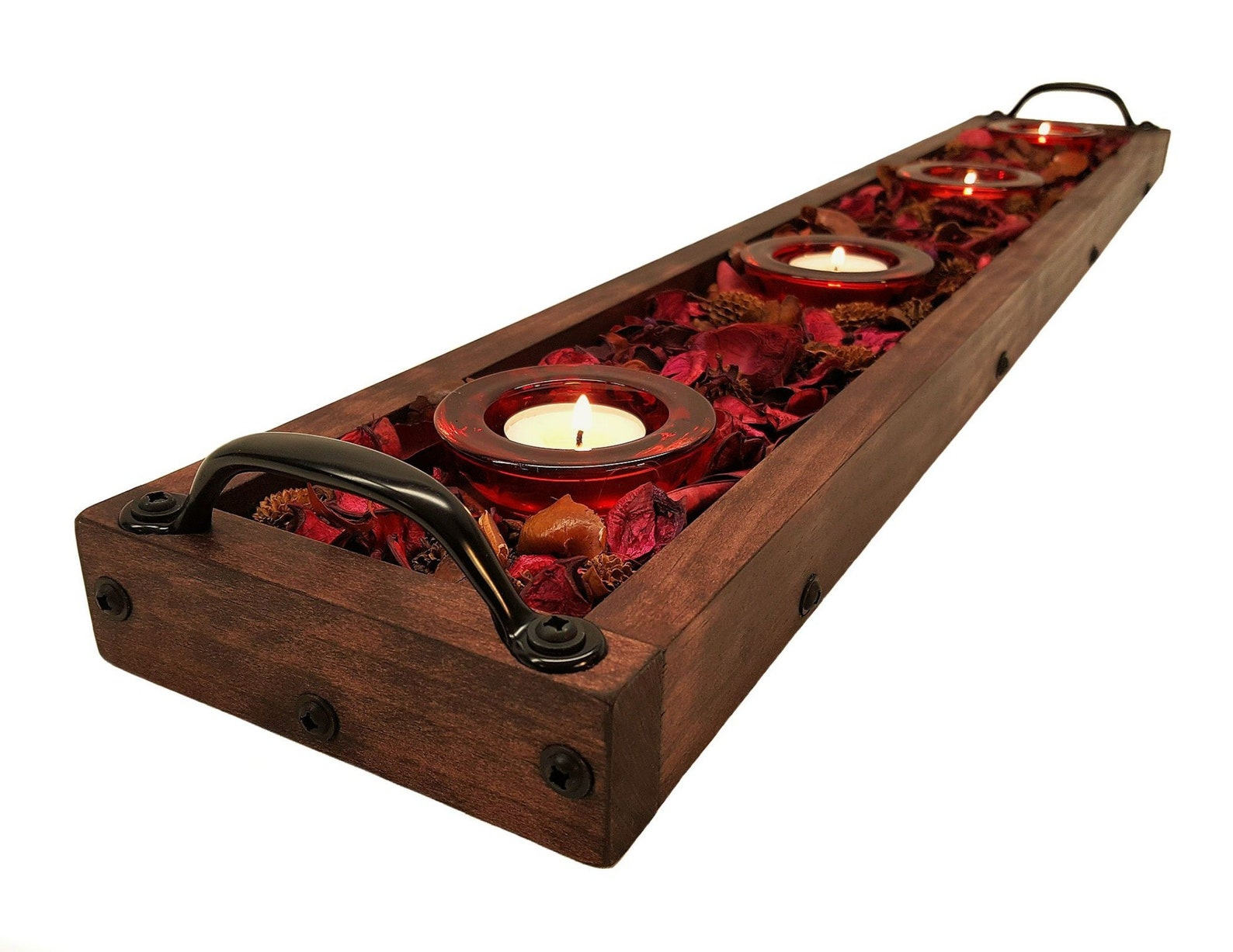 Long Wooden Tray Long Narrow Tray Dining Table Centerpiece Etsy