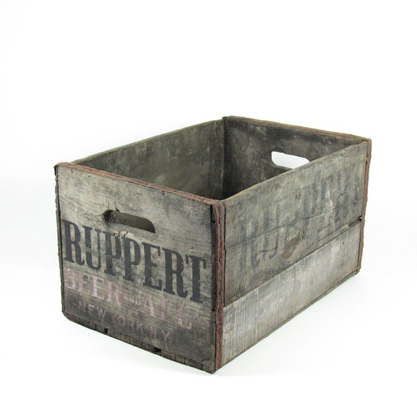 Vintage Wood Beer Crate Wooden Box Rupport Beer Ale Crate New York