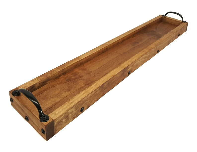 Long Wooden Tray Dining Table Centerpiece Candle Tray Etsy