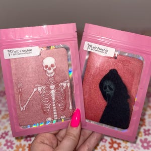 Halloween Air Freshener Set | Spooky Felt Freshies | Horror Car Accessories | Preppy & Retro Halloween Car Decor