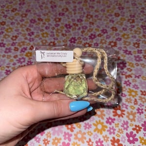 Jamaican Me Crazy Hanging Car Diffuser | Refillable Oil Freshener for Car & Small Spaces, Car Air Freshener, Car Accessories, Car Diffuser