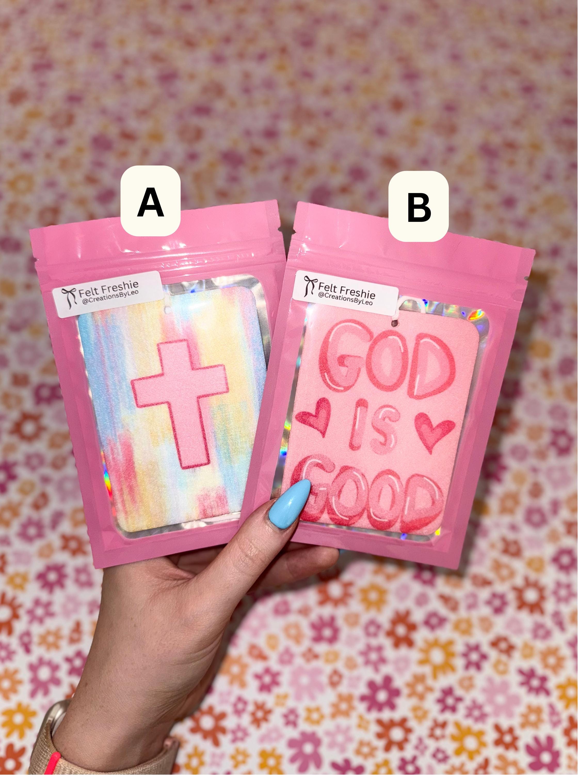 Bible Verse Coquette Air Freshener | Christian Felt Freshie | Scripture Car Freshener | Faith-Based Car Freshener