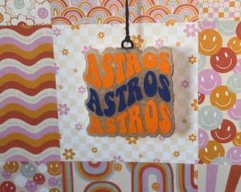 Astros Car Freshie : Black Frost Scent