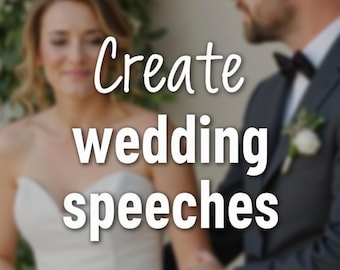 Heartfelt Mother/Father of the Bride Speech - Custom Crafted for Cherished Memories