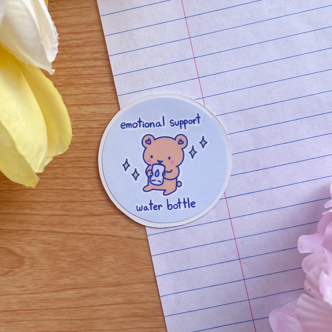 Emotional Support Water Bottle Sticker: Matte Waterproof Vinyl Decal - Etsy