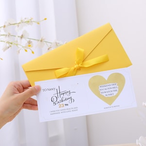 Personalised Birthday Surprise Airline Ticket Scratch Off-Special Birthday Surprise Scratch Card-Birthday Gift Surprise Card