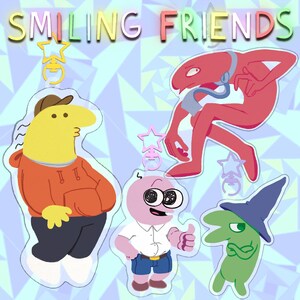 PRÉCOMMANDE Amis souriants Porte-clés en acrylique