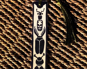 Laminated beetle bookmark