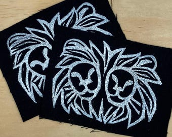 Handprinted Two-Headed Lion Patch